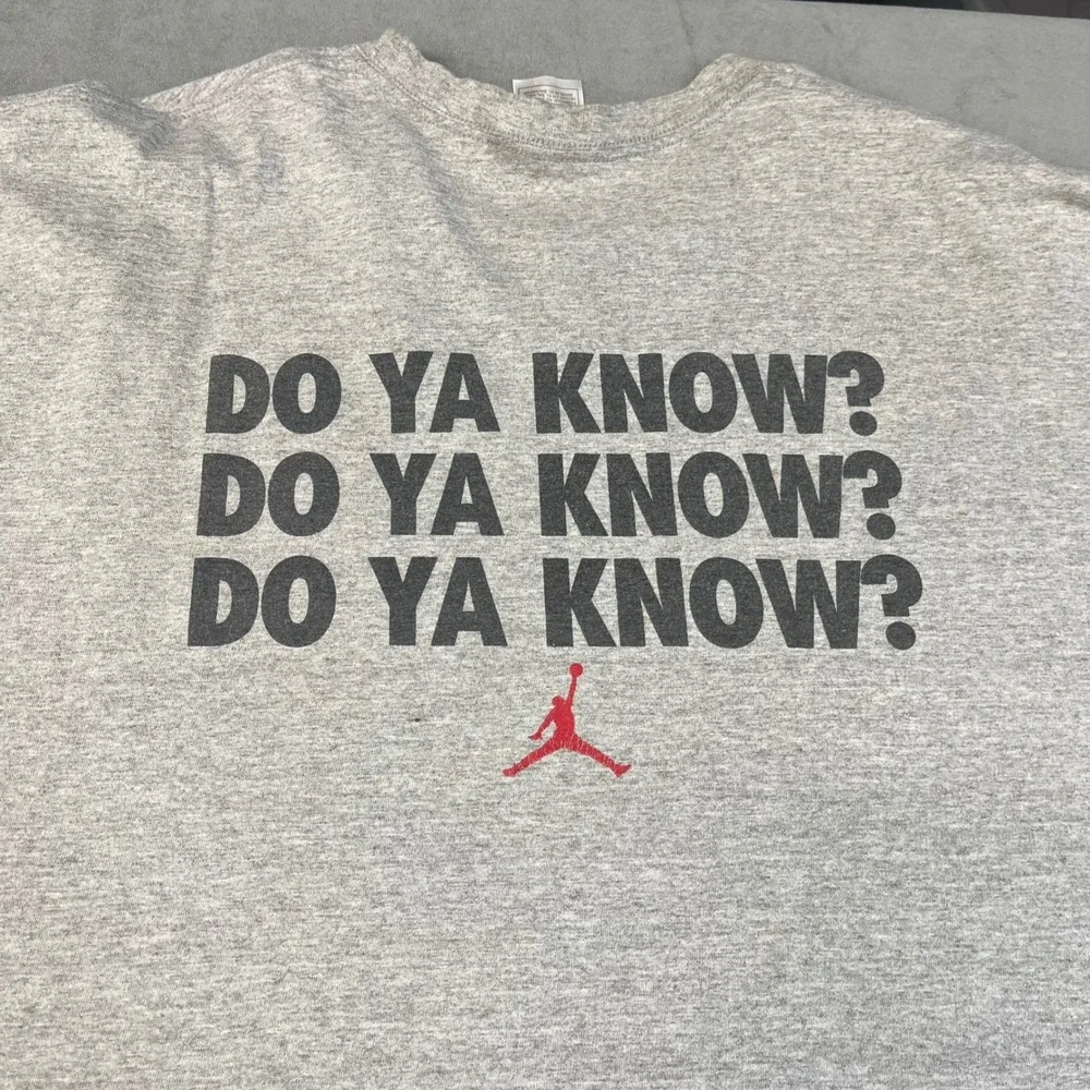 Vtg Air Jordan The Best on Earth The Best on Mars T-Shirt Mens XXL Gray